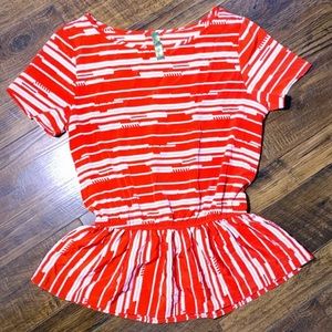 Red and white blouse size S